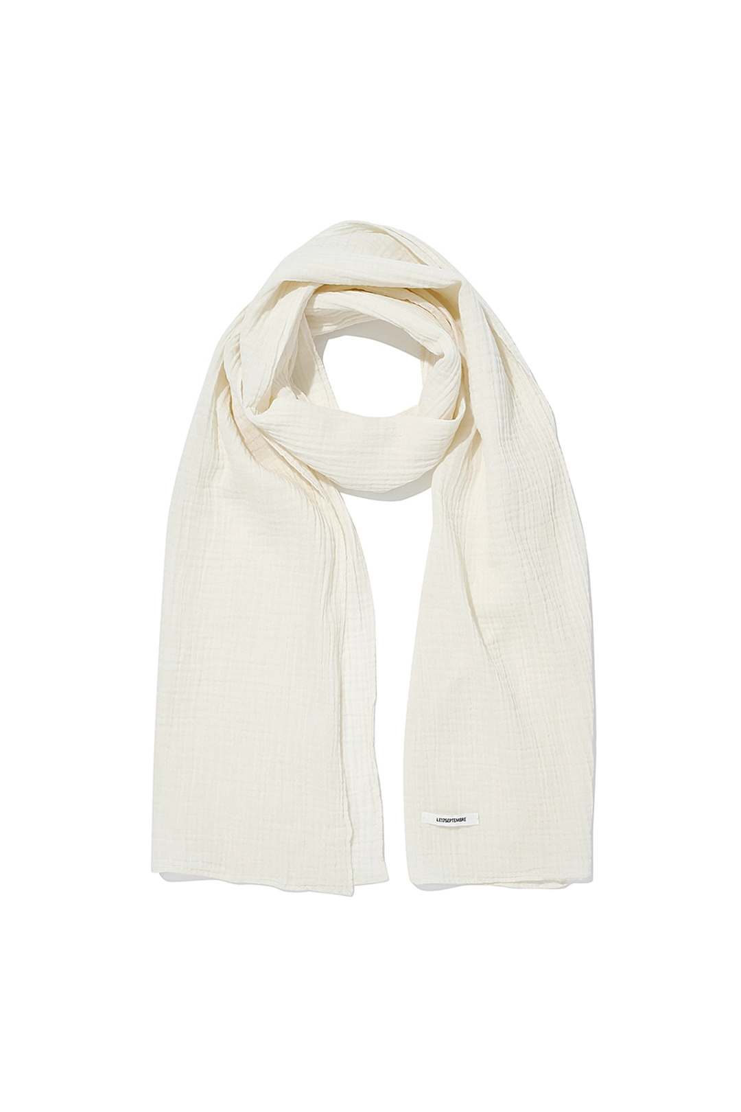 르917 COTTON WRINKLE MUFFLER [CREAM] 상품 이미지 1