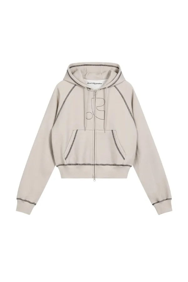 PIGMENT HOOD ZIP-UP - BEIGE