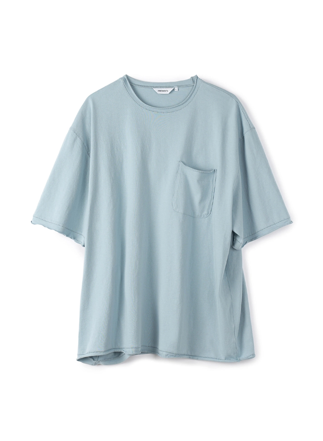파르티멘토 Raw Edge Pocket Tee_Sky 상품 이미지 1