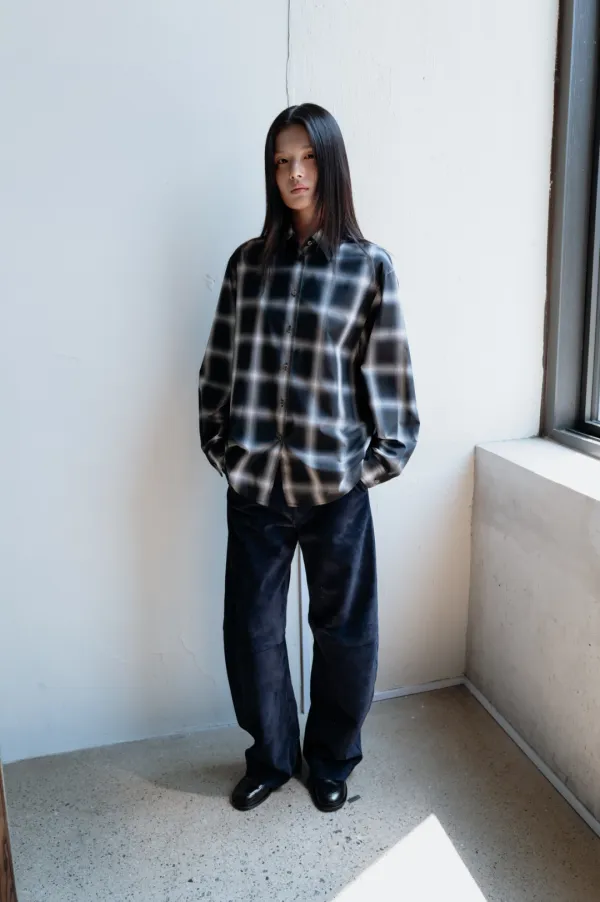 Ombre Check Shirt (Black)