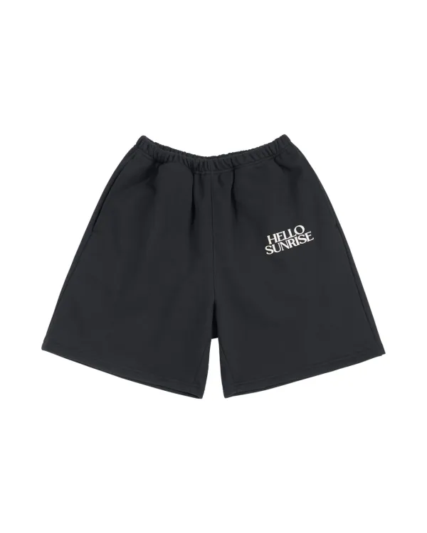 Volume Typo Half Sweatpants_Charcoal