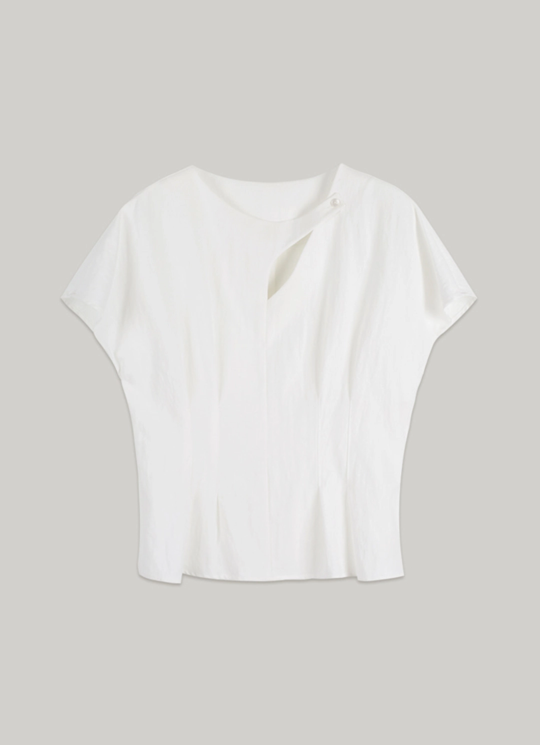 아워코모스 comos 1477 neck cut-out pintuck blouse (white) 상품 이미지 3