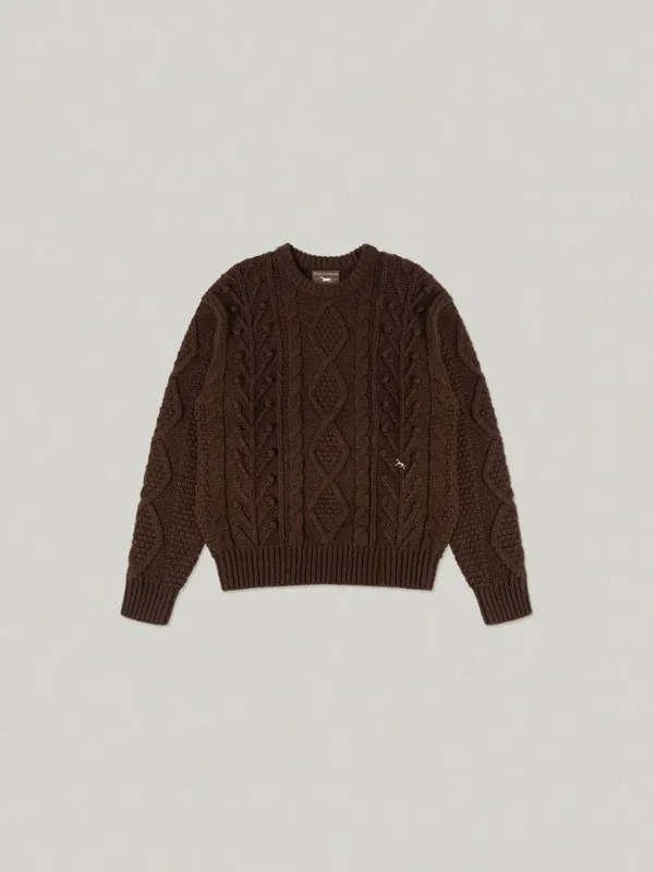 Buzzi Bulky Knit - brown버찌 벌키 니트