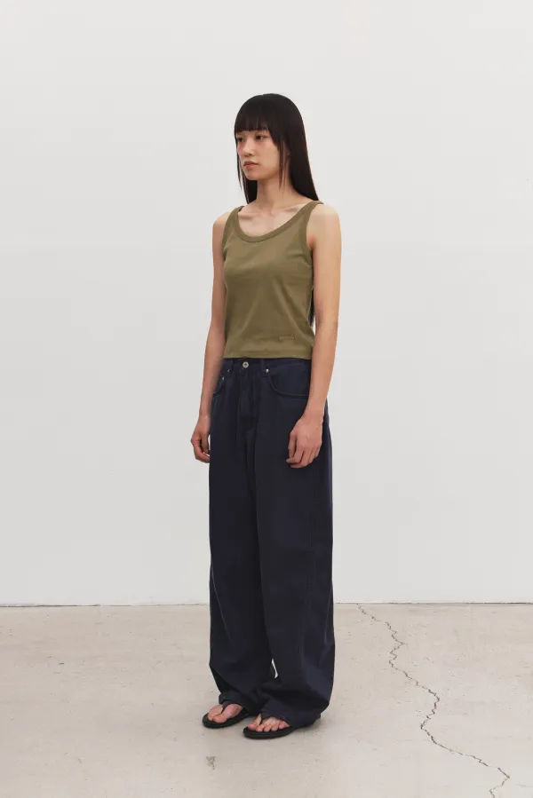 [8차/예약배송] Curved denim (vintage blue)