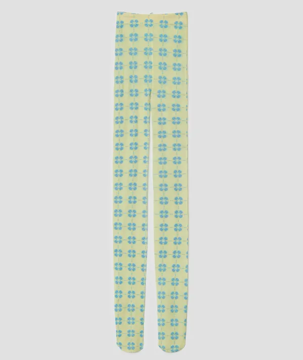 Flora Tile Tights [Lime]