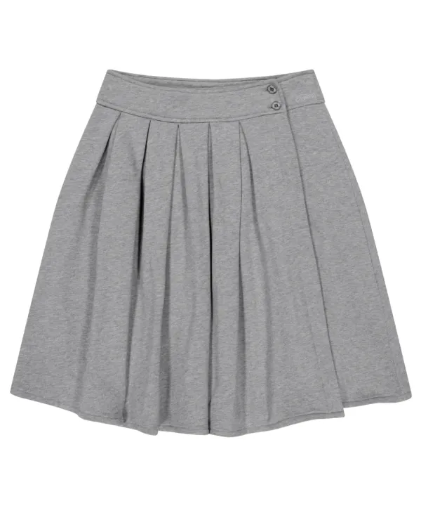 COZY SWEAT WRAP SKIRT MELANGE GREY