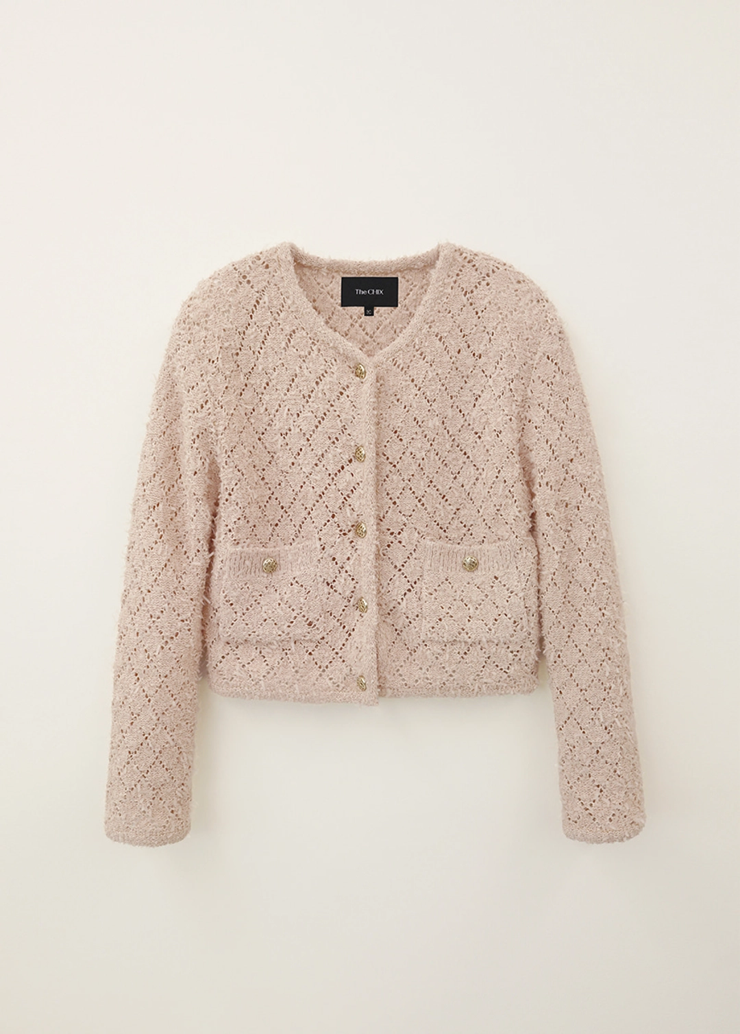 칙스라벨 26SS 안젤로 니트 가디건 - Peach Beige 상품 이미지 1