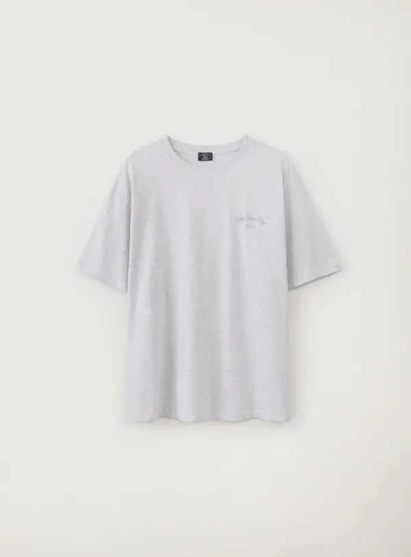데일리 레터링 티셔츠_Light Melange