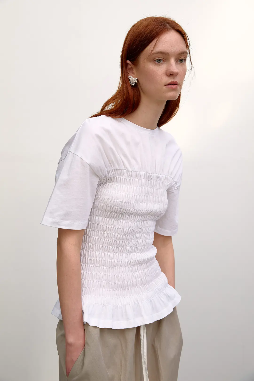 오브오브 [3차] Polin Smocked Top_White 상품 이미지 2
