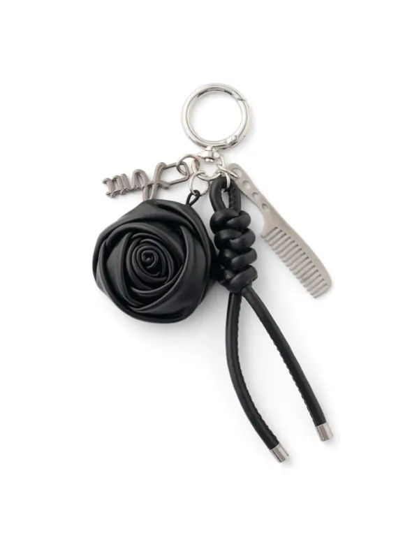 Rose Comb Keyring (Black)