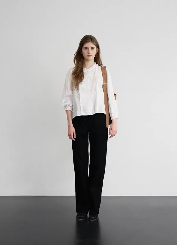 Miel Layered Frill Blouse_Dot