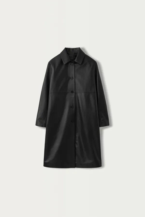 2ND / Demi single leather coat (Black)