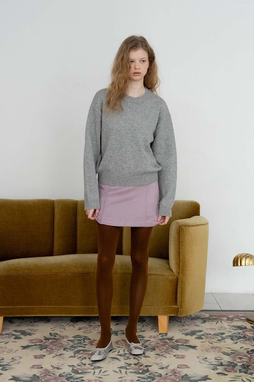 위드아웃썸머 Suede mini skirt_purple 상품 이미지 2