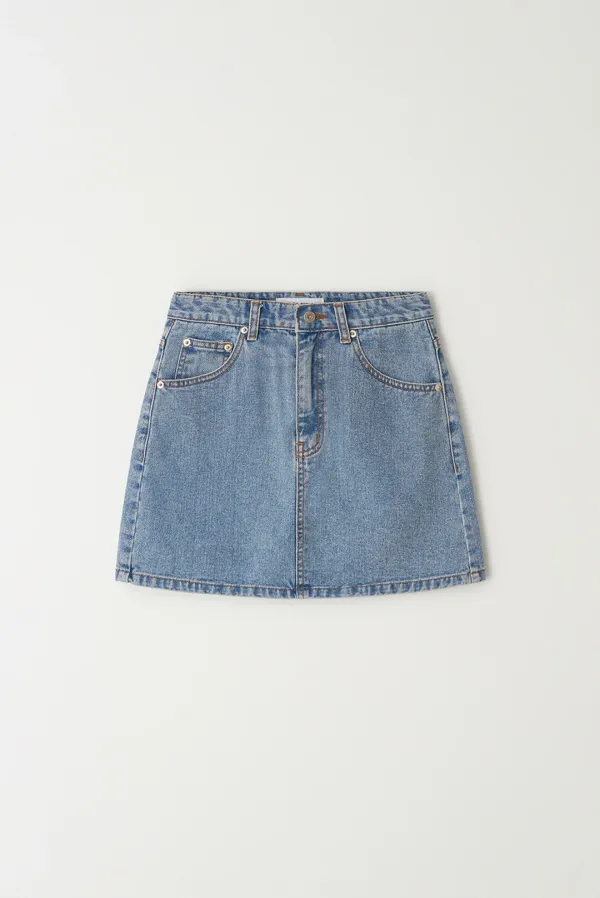 becky denim skirt - light blue