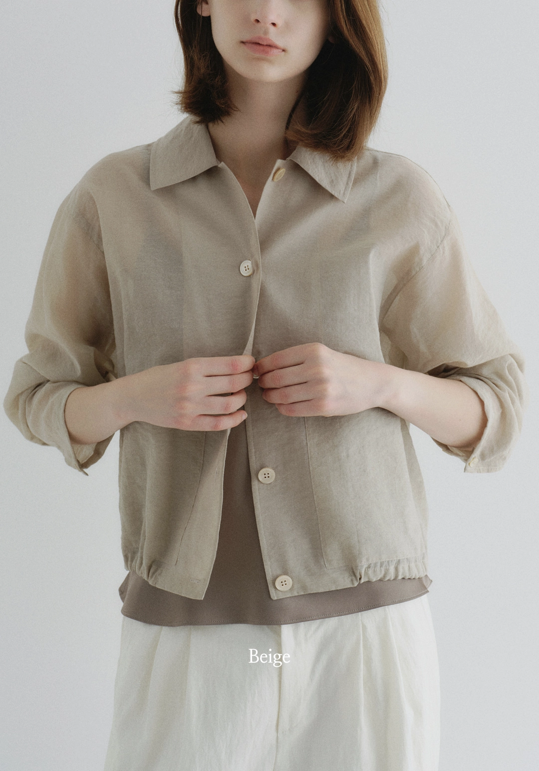 엘로주 Urban Sheer Jacket (Beige) 상품 이미지 2