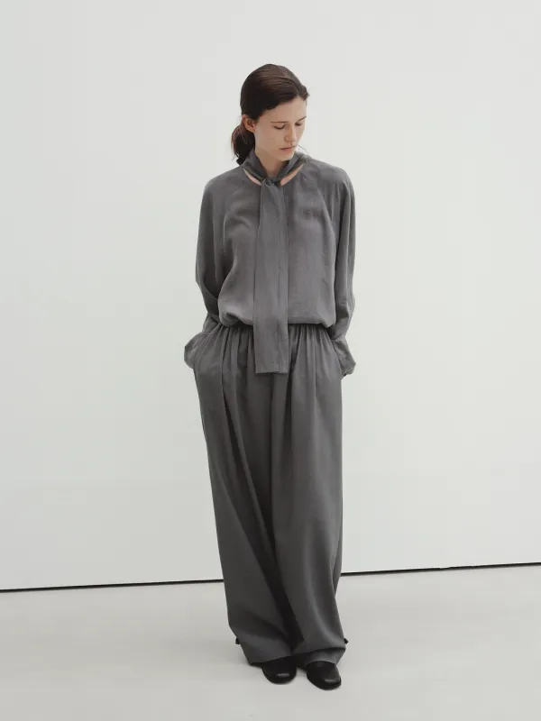 2way scarf blouse (gray)