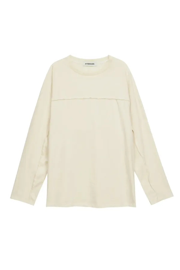 RAW CUT LINE OVERSIZED TOP (CREAM)