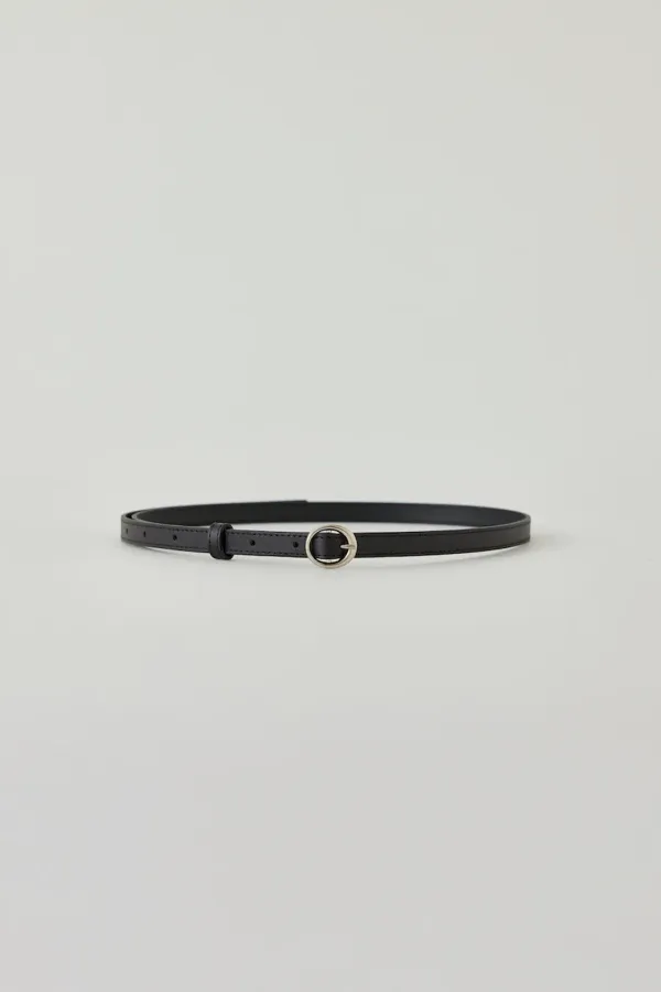 T/T Circle leather belt (black)