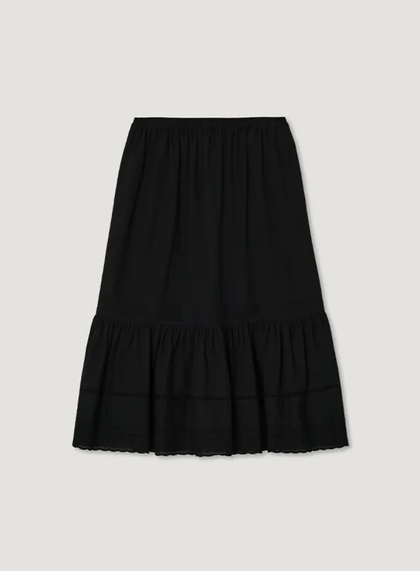 CAKE LACE SKIRT_BLACK