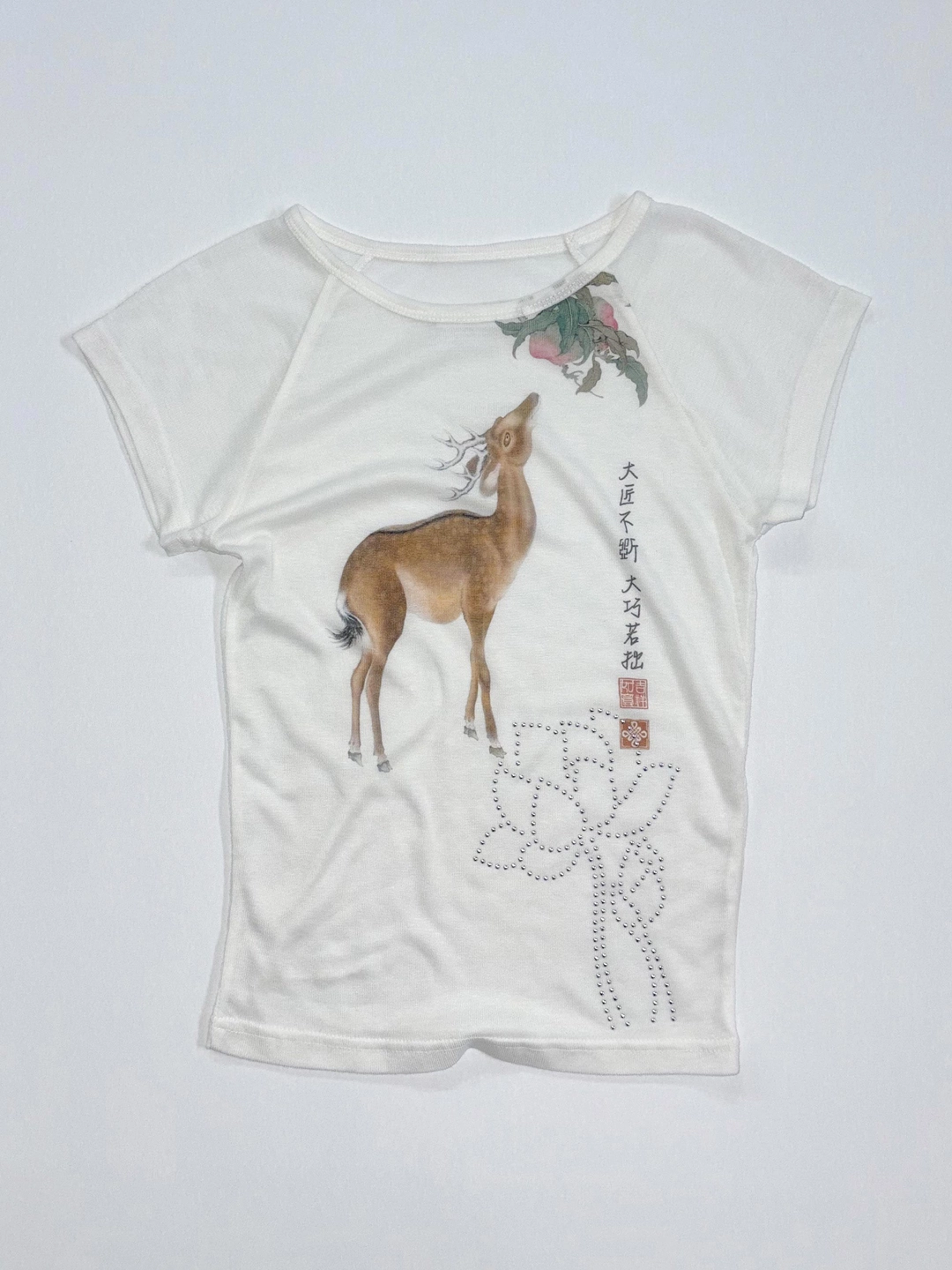 스컬프터 Zen Deer Tee White 상품 이미지 1