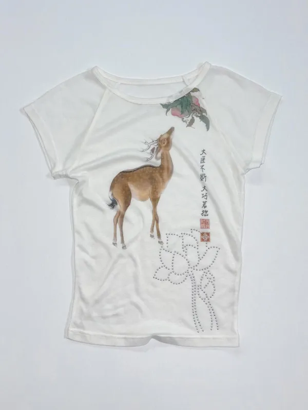 Zen Deer Tee White