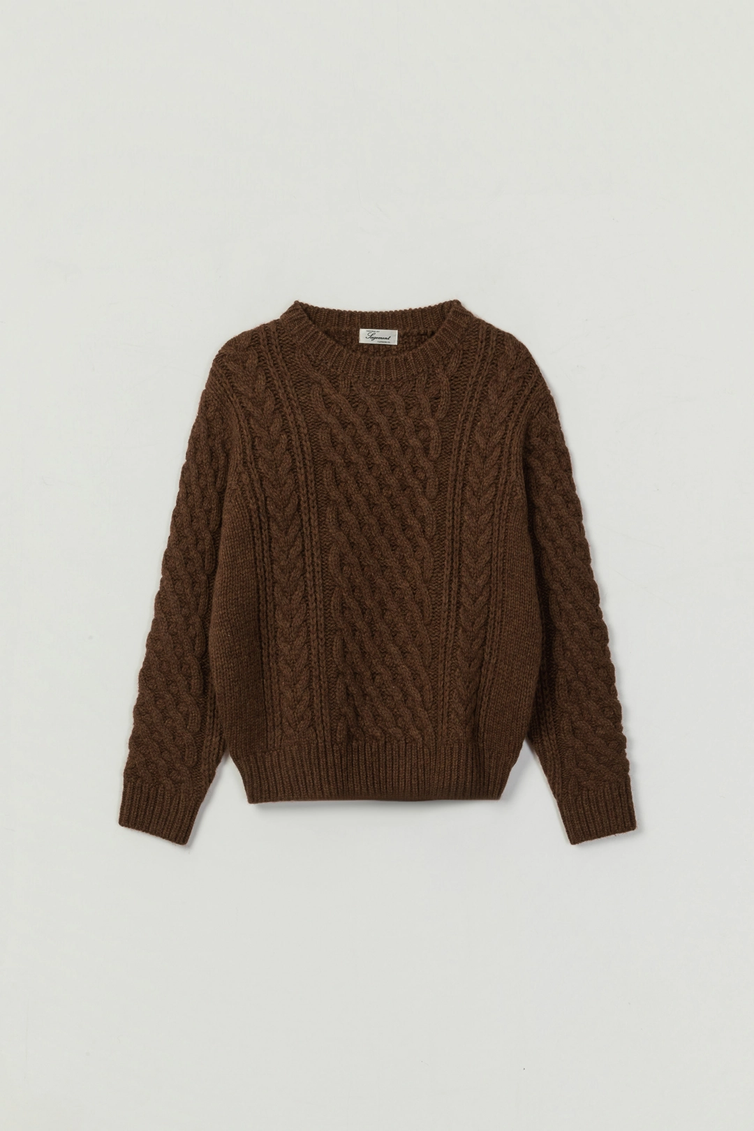 세이지먼트 SKOVA ROUND NECK CABLE WOOL KNIT_BRICK 상품 이미지 3
