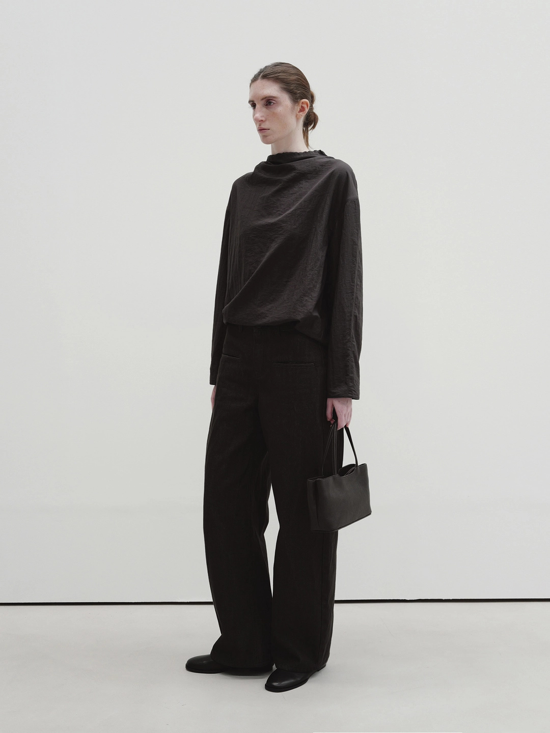 모이아 raw pocket denim (charcoal brown) 상품 이미지 3