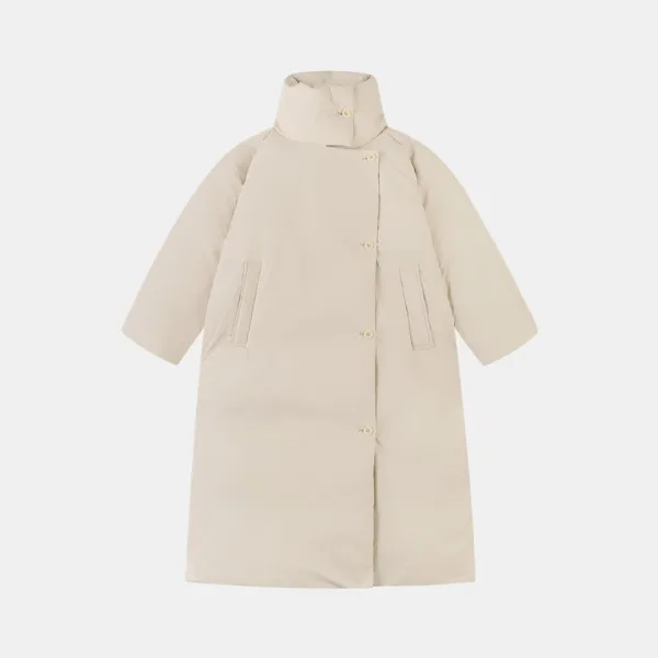 SIOT4160 덕다운 패딩 롱 코트_Light beige
