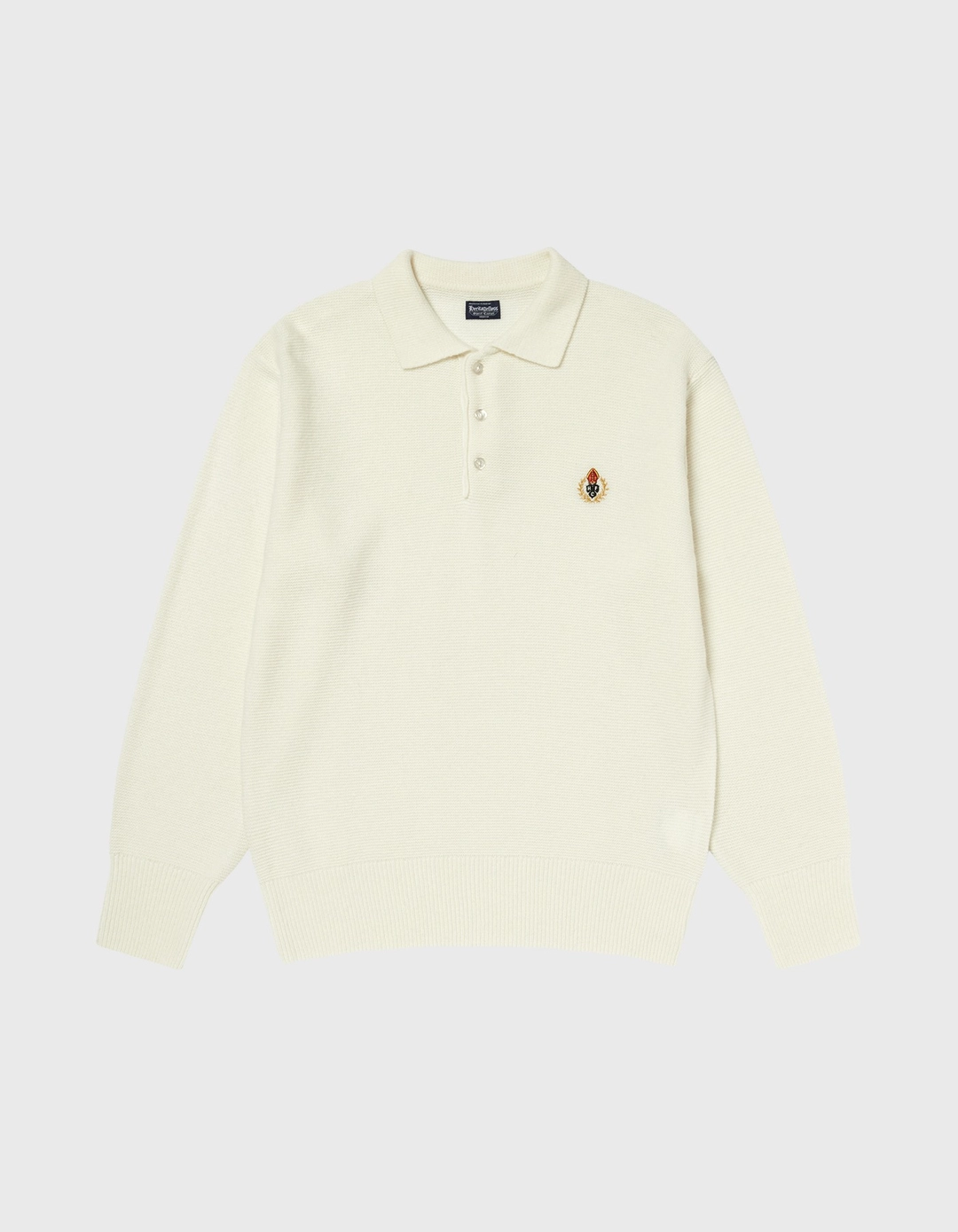 헤리티지플로스 CREST TASMANIA WOOL POLO SHIRT / Ivory 상품 이미지 1
