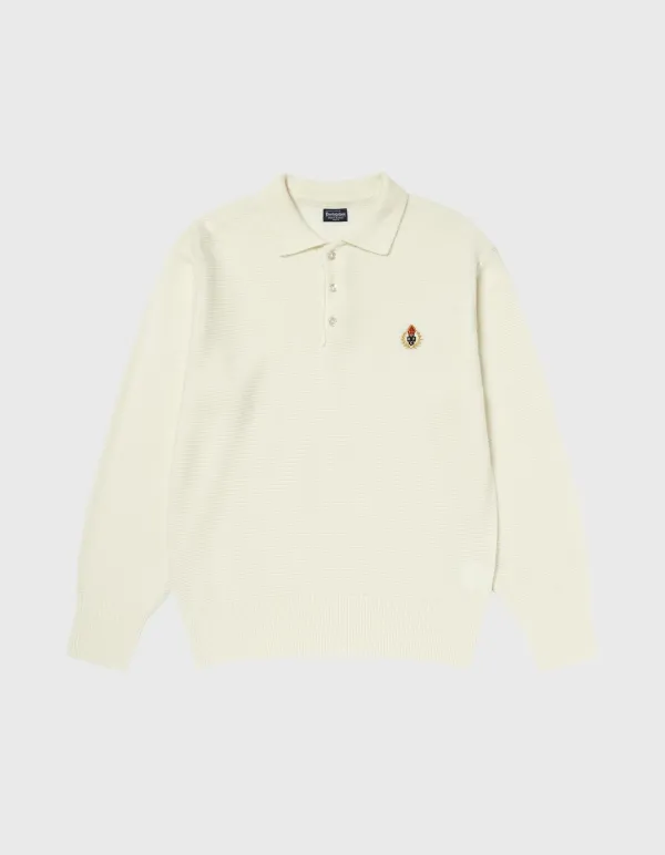 CREST TASMANIA WOOL POLO SHIRT / Ivory