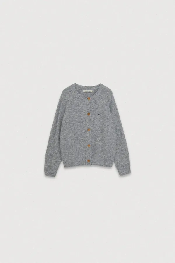 SOFT WOOL KNIT CARDIGAN [MELANGE GRAY]