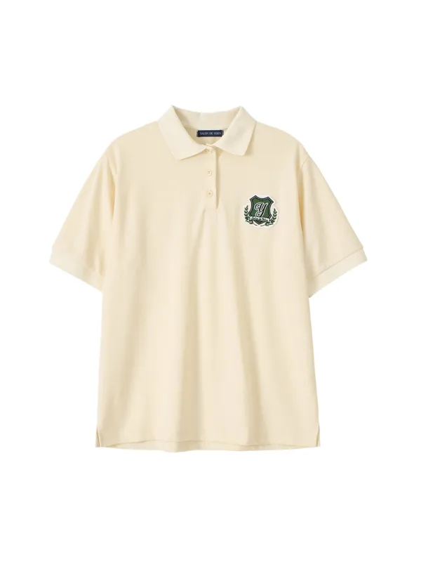 Loose Fit Pique Shirt_ Ivory