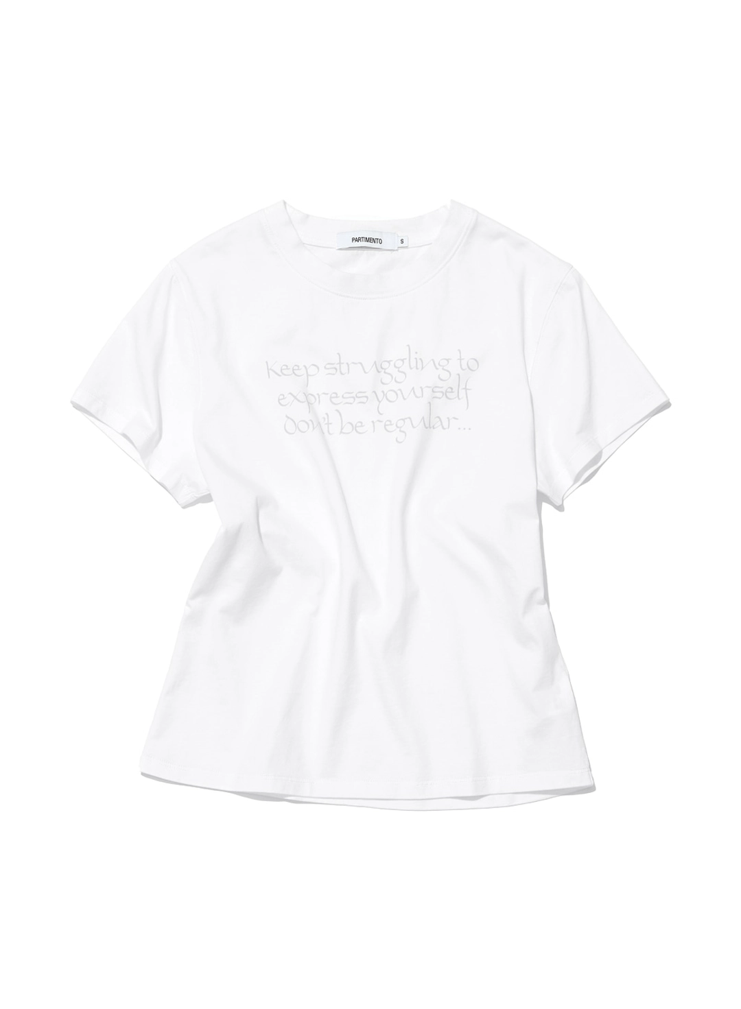 파르티멘토 [WOMEN] DBR SLOGAN PRINTED SHORT SLEEVE TEE_WHITE 상품 이미지 1