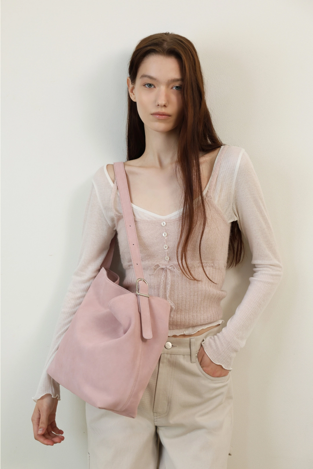 르베인 [2ND] Annus Hobo Bag(Pink) 상품 이미지 1