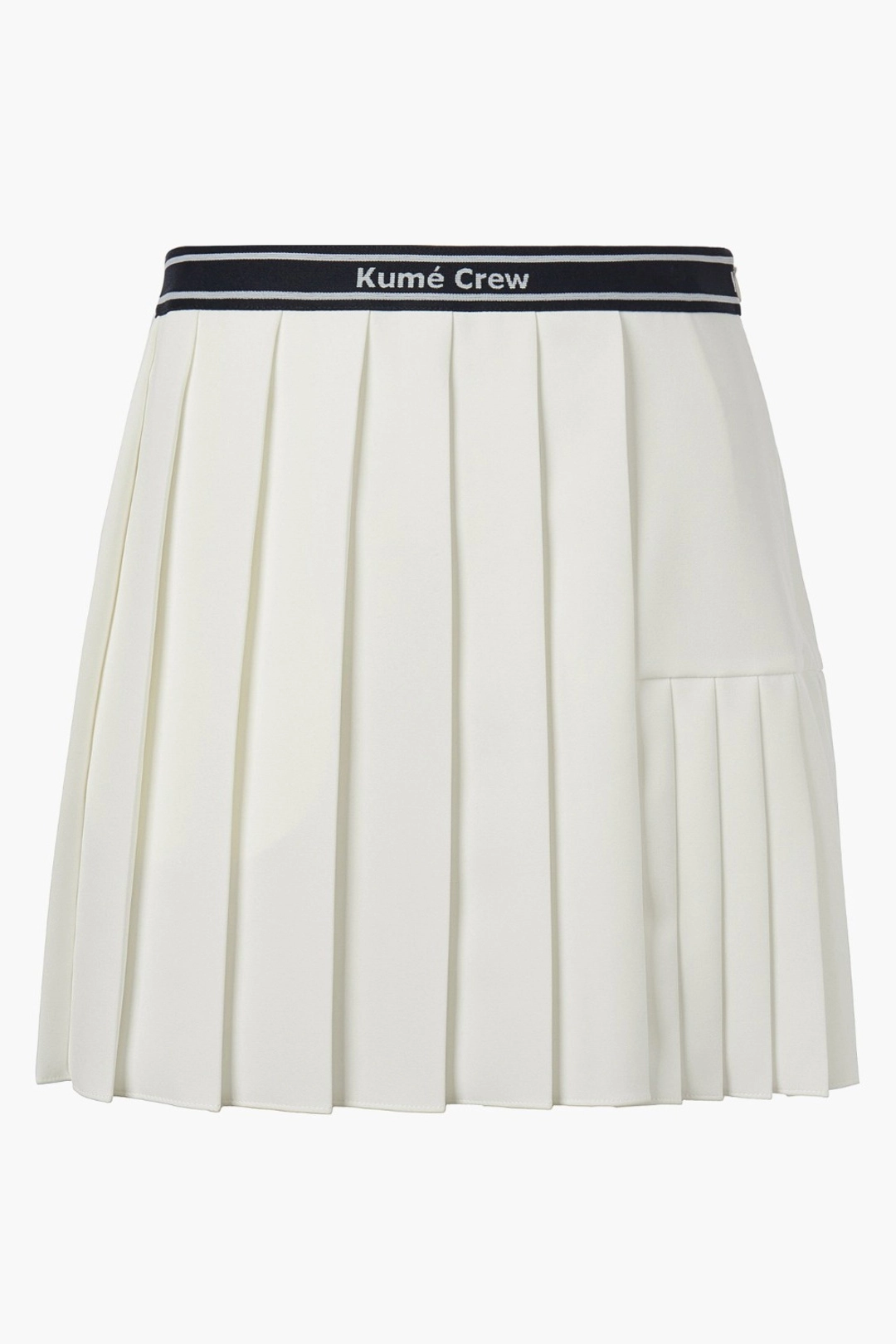 쿠메 LOGO PLEATED SKIRT WITH ELASTIC BAND, IVORY 상품 이미지 2