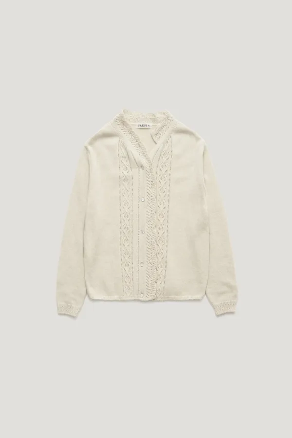 ALPACA FRILL KNIT CARDIGAN_IVORY / ₩189,000