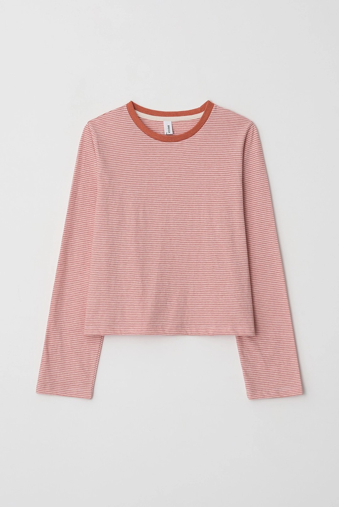 브렌다 브렌든 soft striped tee - red orange 상품 이미지 1