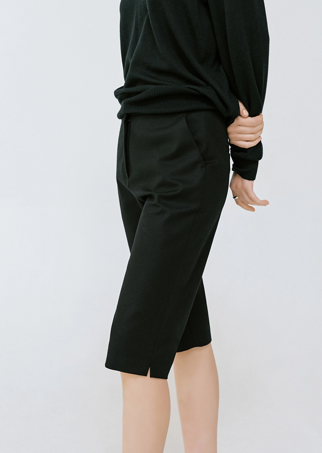 하베크 Cotton bermuda Pants / Black 상품 이미지 2