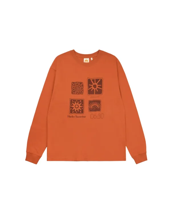 Sun Stamp L/S Tee_VTG Orange