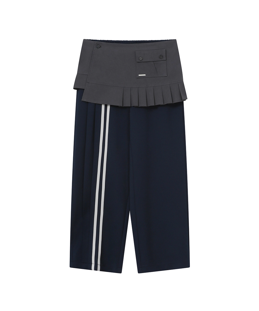 미세키서울 Track pleats skirt pants SET NAVY 상품 이미지 1