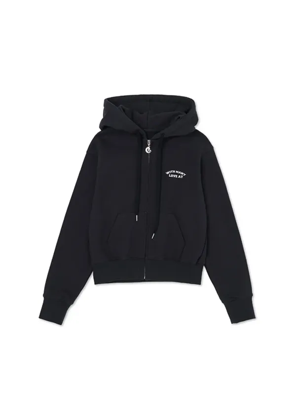 With Love Hoodie Zip-up Navy
