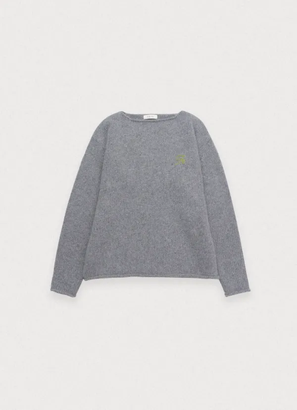 Crumble overfit mohair knit - grey