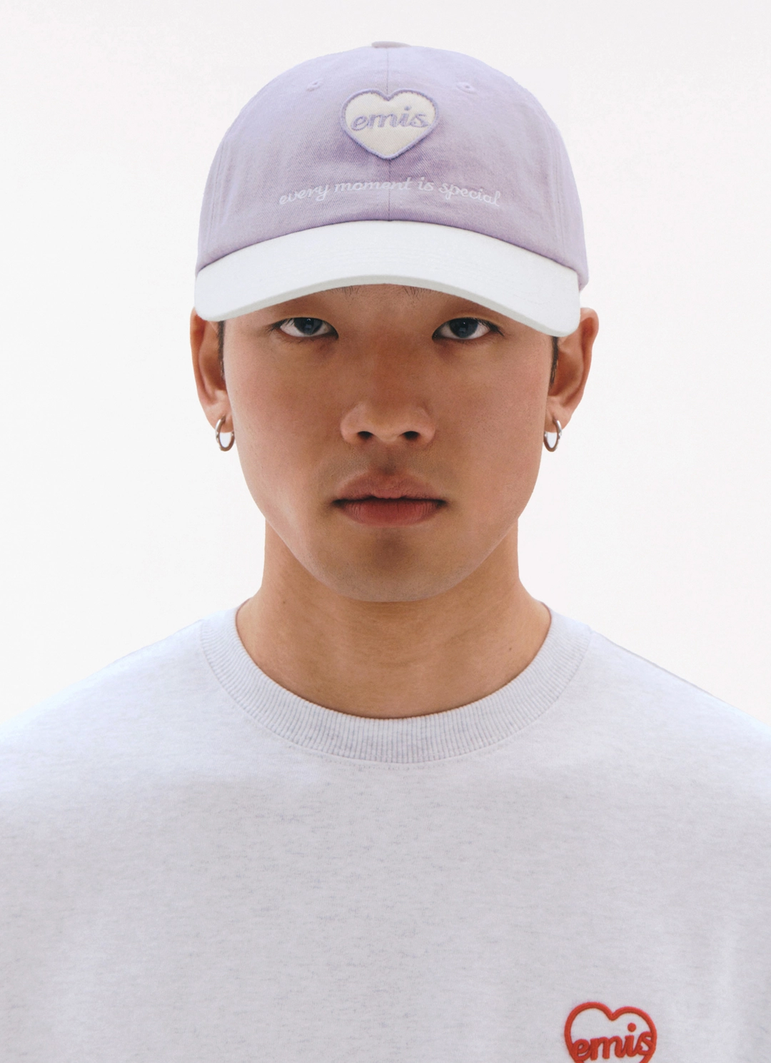 이미스 HEART WAPPEN TONE ON TONE BALL CAP-PURPLE 상품 이미지 2