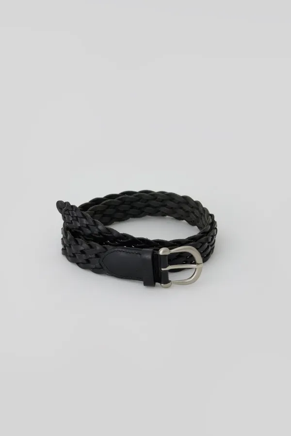 (2nd re-stock) T/T Leather western belt (black)