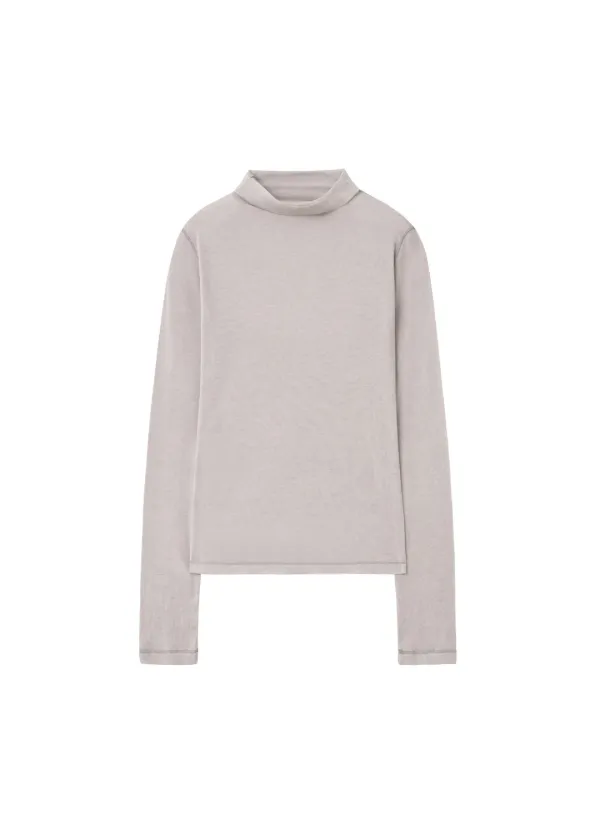 BASIC TENCEL TURTLE NECK T, LAVENDER