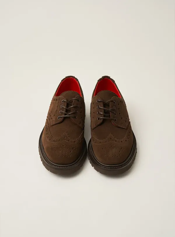 Chocolate Suede Gibson (Full Brogue)