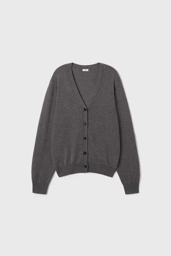 Cashmere V-Neck Cardigan (Beige)