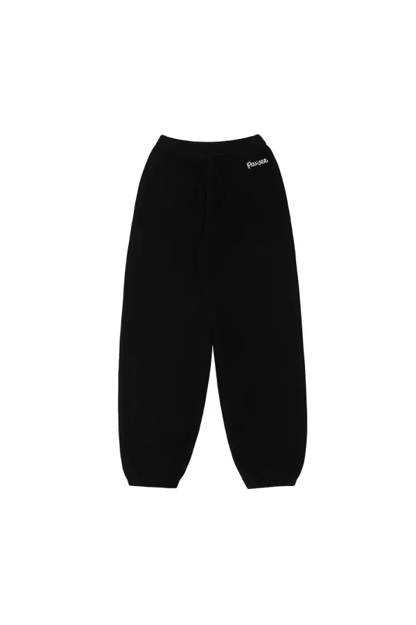 Cashmere Knit Jogger Pants (ebony black)