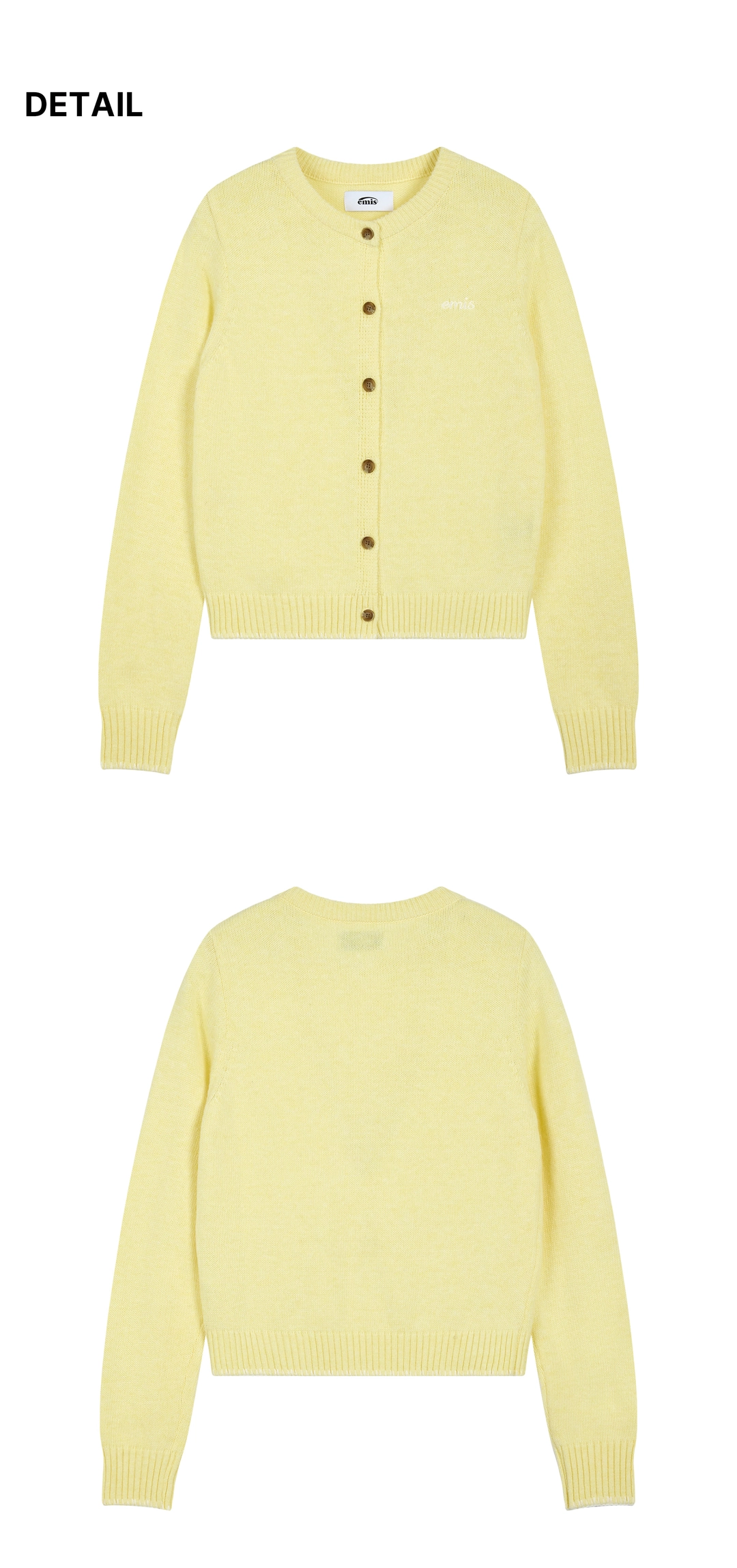 이미스 (W) BLANKET STITCH CARDIGAN-YELLOW 상품 이미지 1