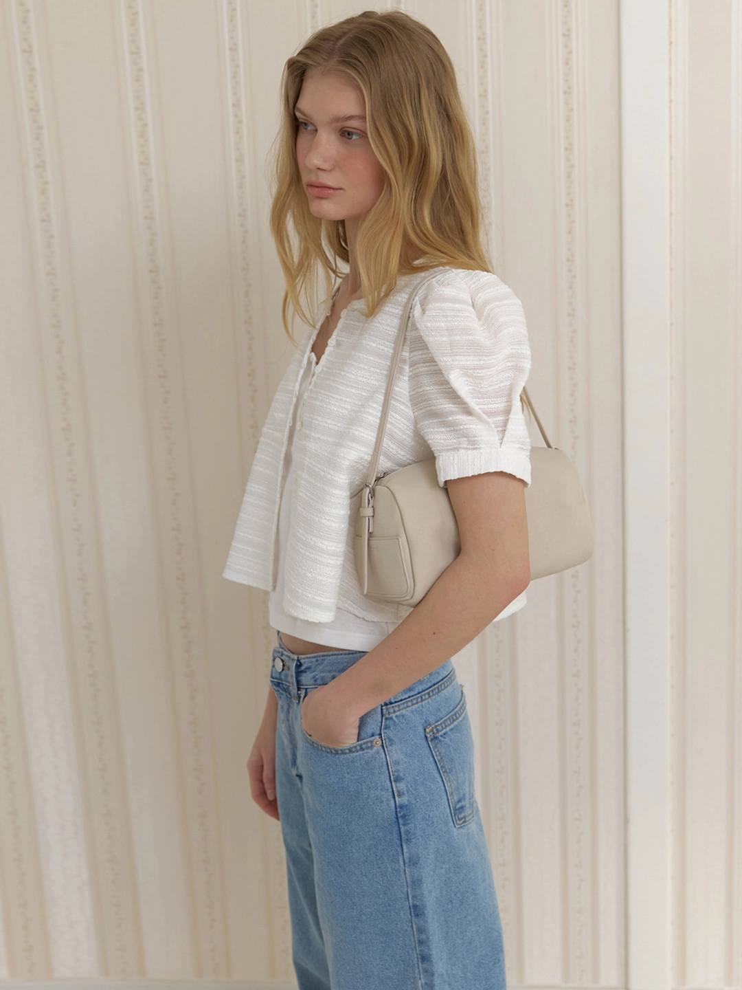 어몽 A PUFF BLOUSE JACKET_WHITE 상품 이미지 3